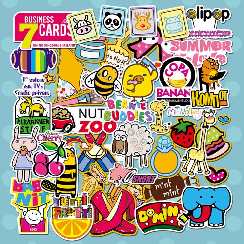 可爱卡通化妆品笔记本电脑旅行箱贴纸行李箱拉杆箱手帐日记无痕