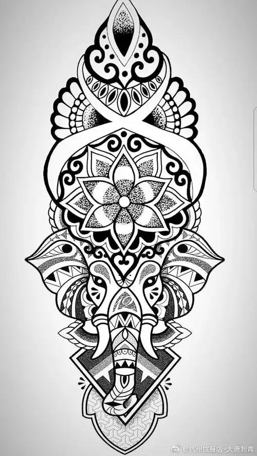 纹身点刺线条手稿分享