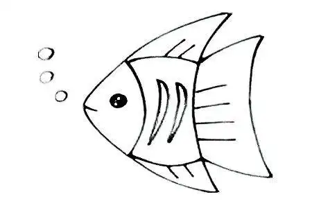 简笔画三角形的鱼
