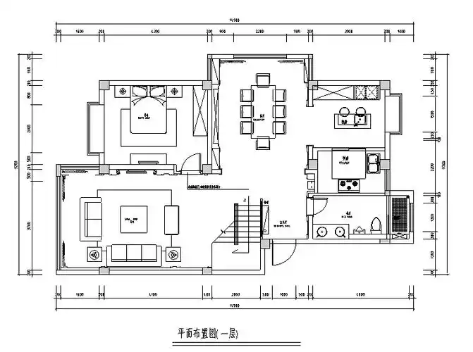 分享电视背景墙施工图cad资料下载