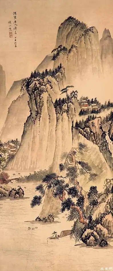 当代画家吴镜汀山水画欣赏