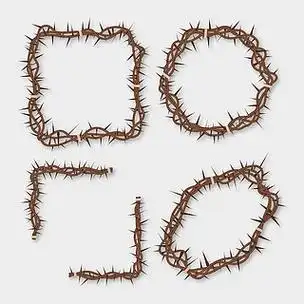 逼真的手绘荆棘边框