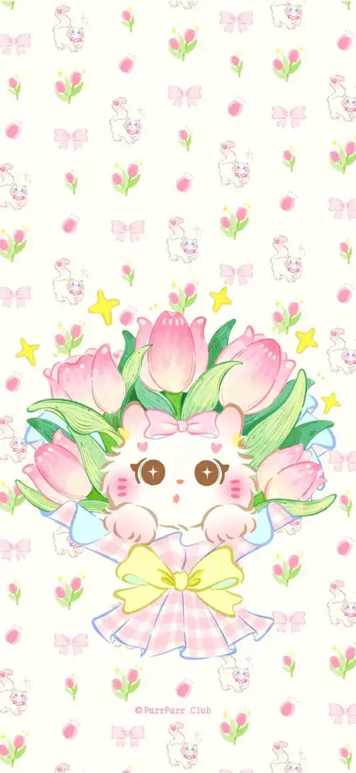 壁纸#粉色系卡通壁纸|粉粉嫩嫩少女心|cr:cr:purrpurr club