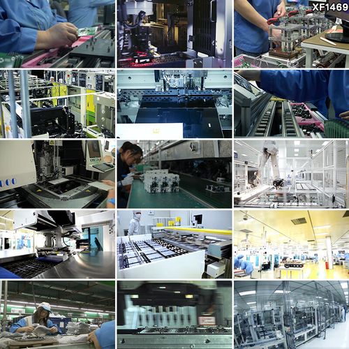 电子厂工人流水线车间工厂电子科技制造组装高清实拍剪辑视频素材