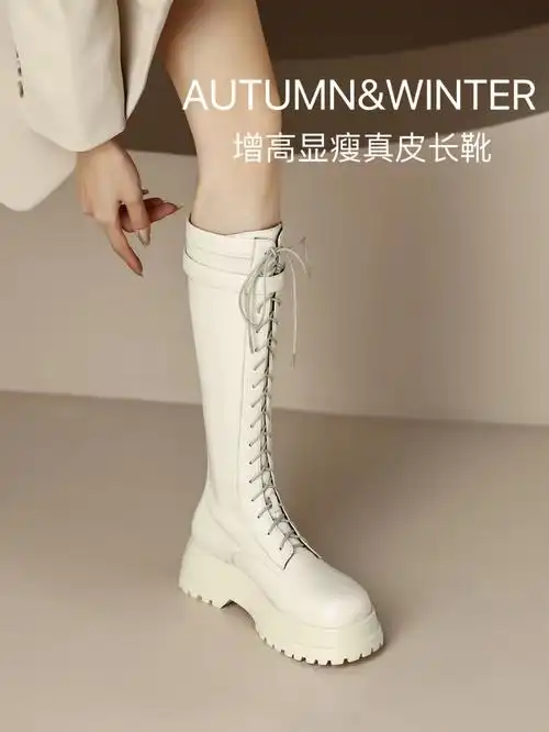 秋冬白色长靴的天花板来啦75