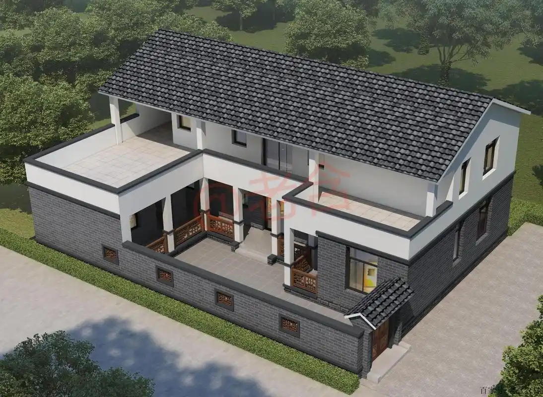 2套仿四合院的农村自建房,造价十几万就行,看看哪个你喜欢!