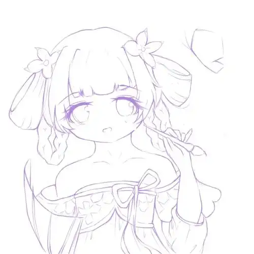 我哭了#王者荣耀  #小乔丁香结  #procreate绘画  #白菜约稿