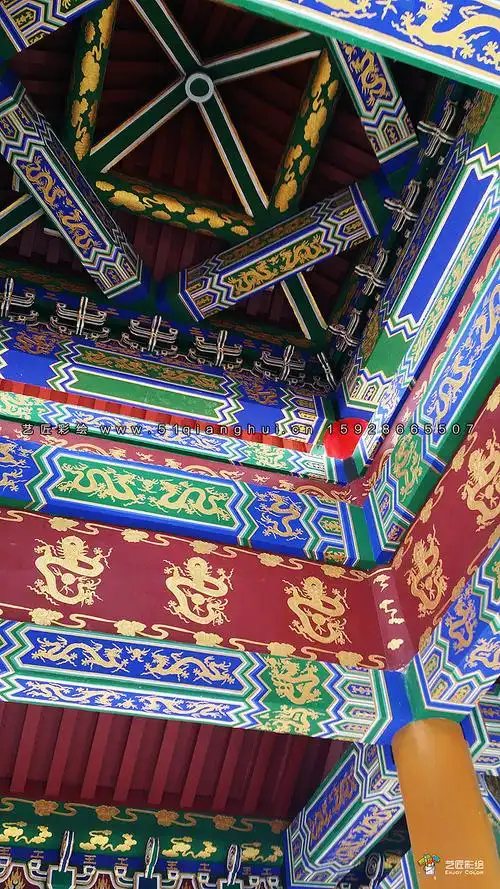寺庙传统古建筑彩画彩绘