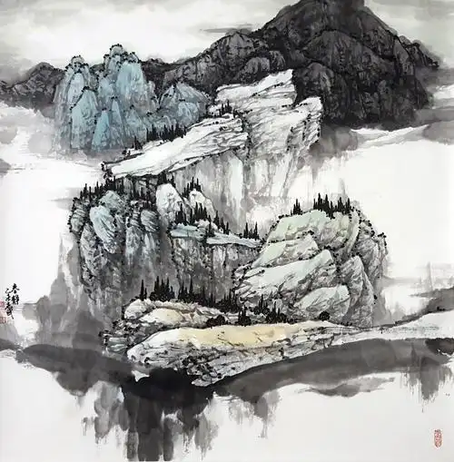春静 陈志武写意山水画_山水_国家级国画_备案作品_园圆堂