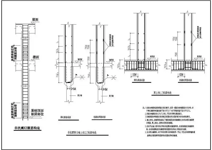 现浇框架节点箍筋构造详图共2张