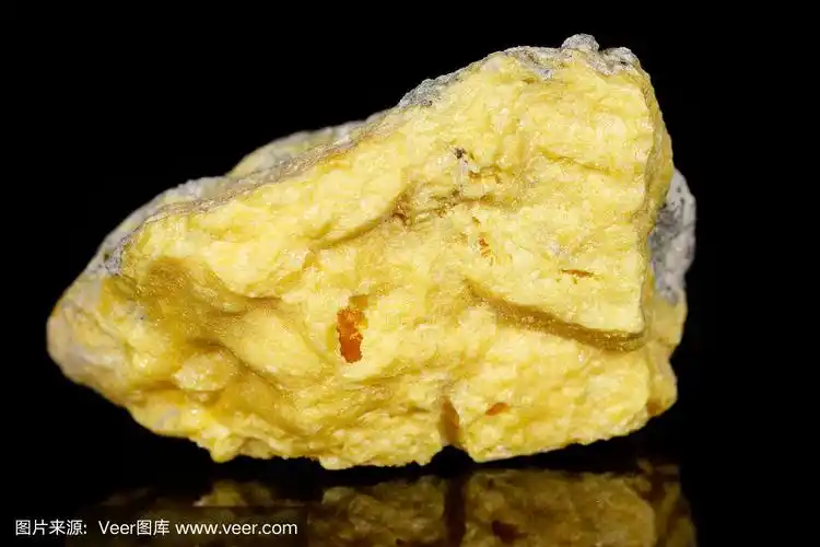 宏观矿物石硫磺黑色背景