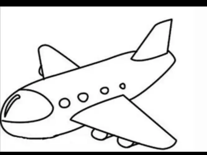 儿童画 写美篇要求:构图大小合适,参考老师图片里各种飞机的画法画一