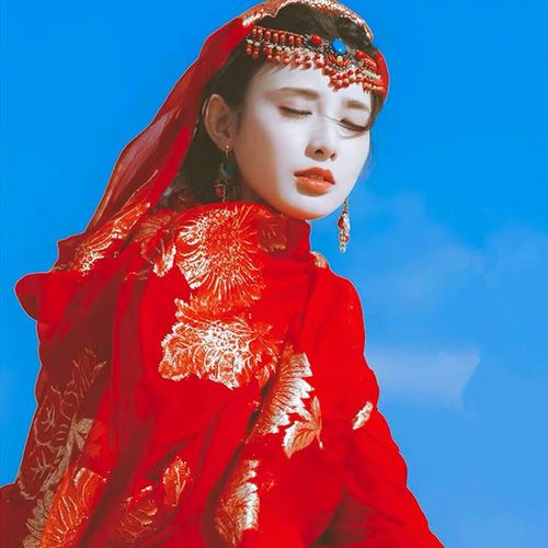 东宫小枫同款披肩  民族风丝巾薄款烫金红色 沙漠披肩超大围巾女