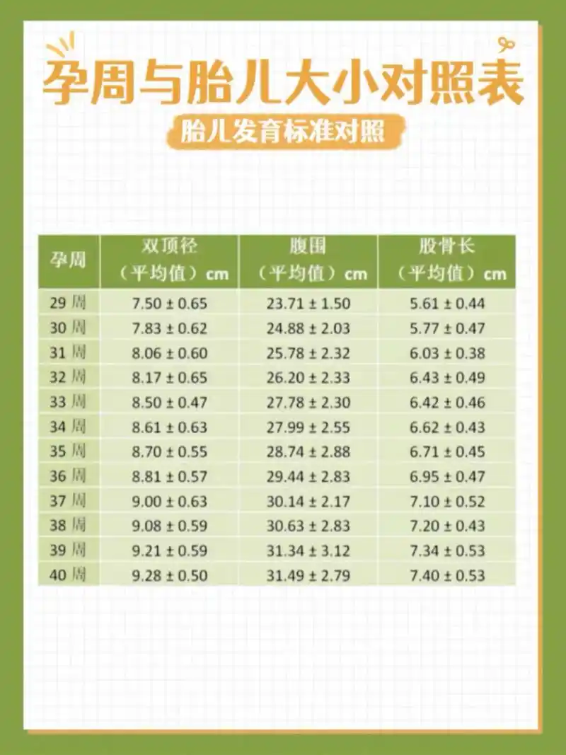 南丁妈妈| 孕周与胎儿发育标准对照表60156015 注意:此表格