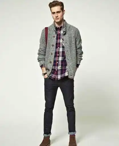 原创男生们还在为穿搭发愁格纹元素穿搭让你一秒变帅气boy