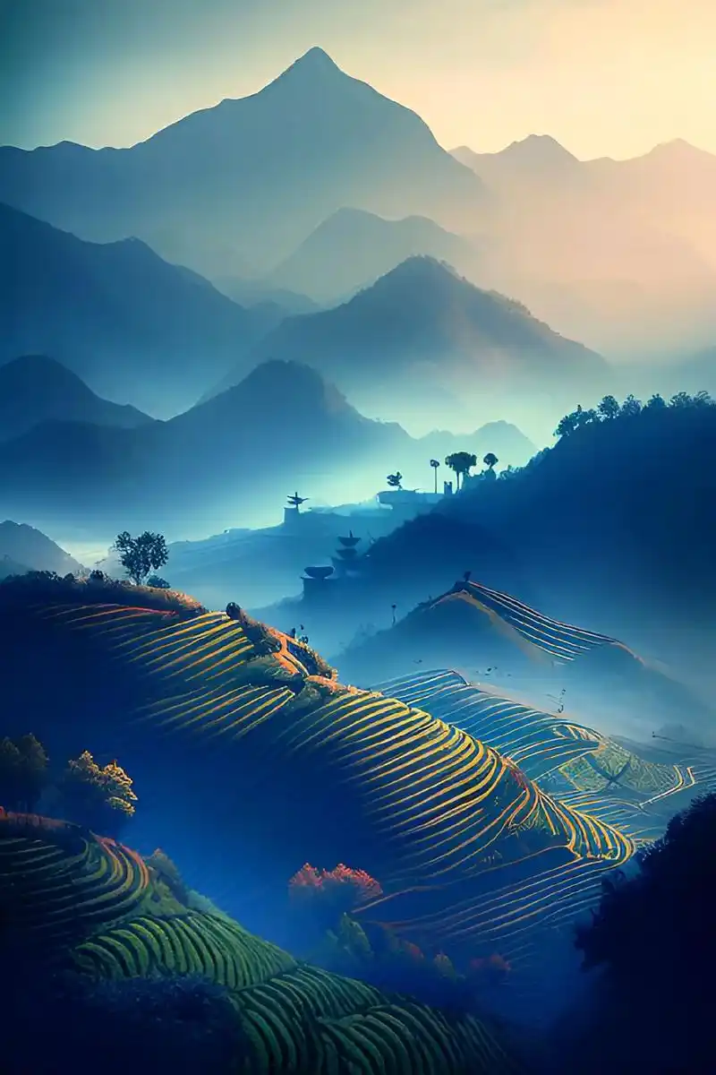 一方净土,一方情#图文伙伴计划 #ai绘画 #意境 #风景  - 抖音