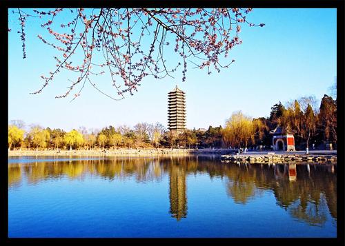 北京大学海报 北大211国内高名校校园风景校训励志相框装饰挂贴画