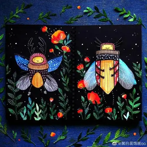 来一波国外儿童画范画素材#美术##儿童画范画##创意美术##儿童创意