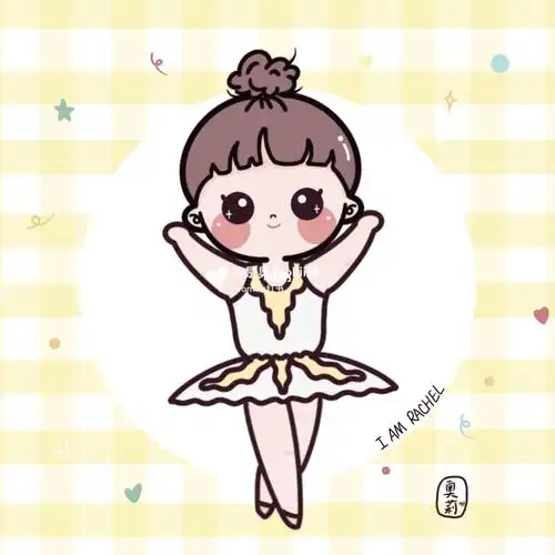 原创ipad跳芭蕾的小胖纸照片转简笔画