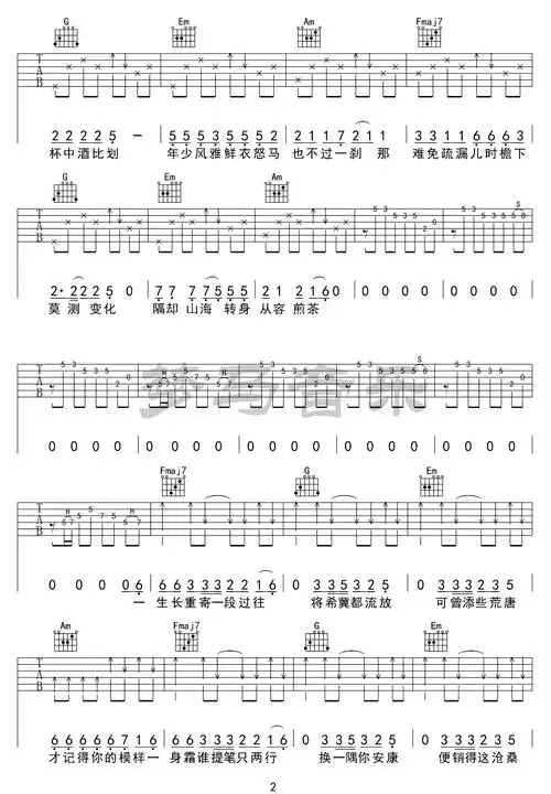 《红昭愿》吉他谱-音阙诗听-c调原版弹唱六线谱-高清图片谱