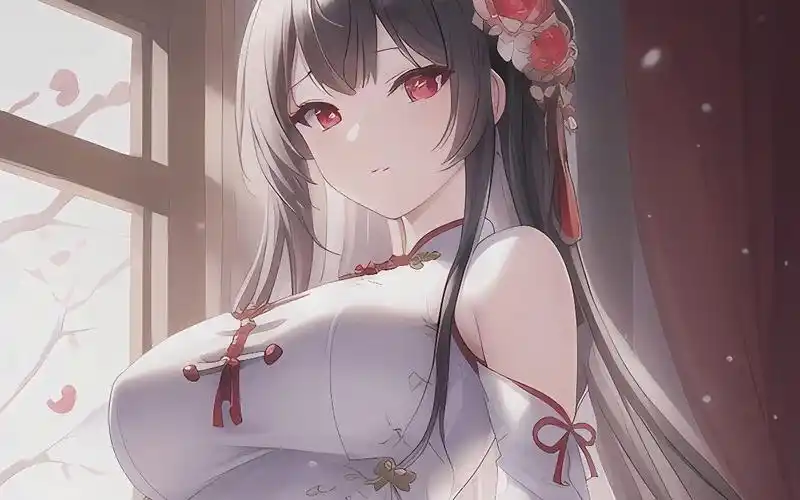 可爱的旗袍妹子