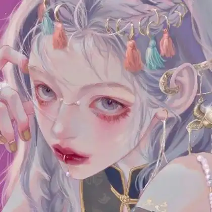 手绘头像女生唯美冷傲