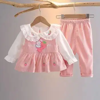 耀缇2岁女孩衣服秋季幼童春秋服装宝宝中小童套装秋款小孩子童装婴幼