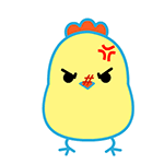 小黄鸡gif骂人gif气炸了gif要变成炸鸡了gif