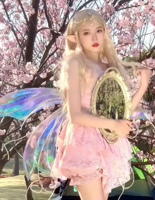 lpl美女cos精灵骆歆仙气飘飘灵动十足小钰美若天仙气质最佳