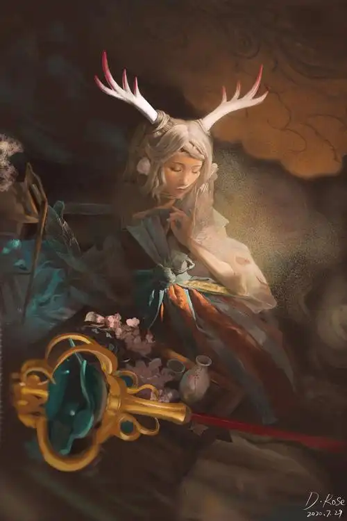 瑶遇见神鹿4k竖图