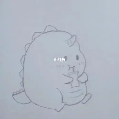 小恐龙阿贡简笔画素描