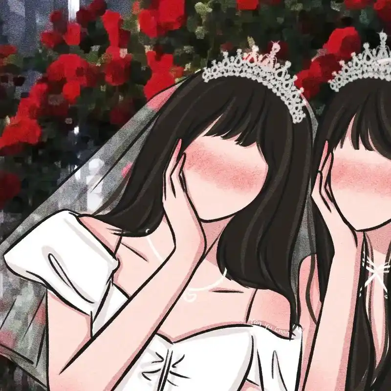 此刻的我们一起穿校服,长大的我们一起穿婚纱#闺蜜头像#女生头 - 抖音