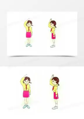 小学生敬礼图片素材