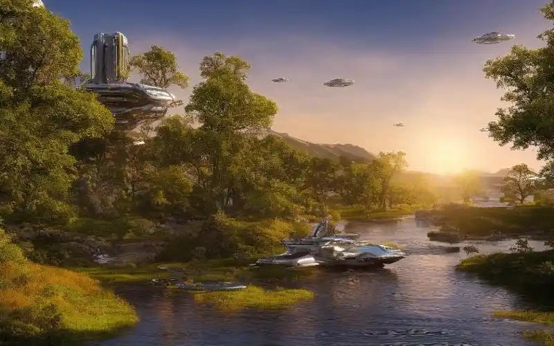 4k | ai绘画 | 未来城市 - 枢纽城 | nexus city | 从清晨到夜晚