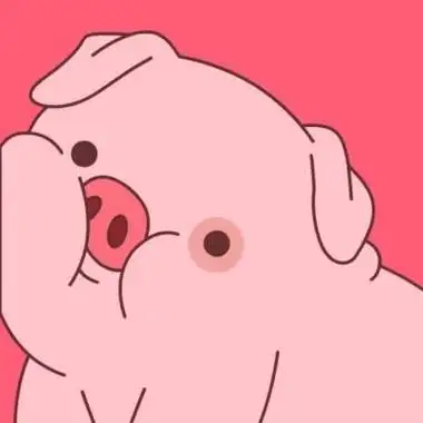 卡通粉色猪情侣头像