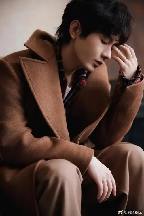 成毅元宵写真成毅美拉德大衣造型一整个帅到我啦