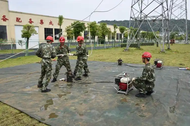 武警水电六支队一大队开展电网抢险实战演练