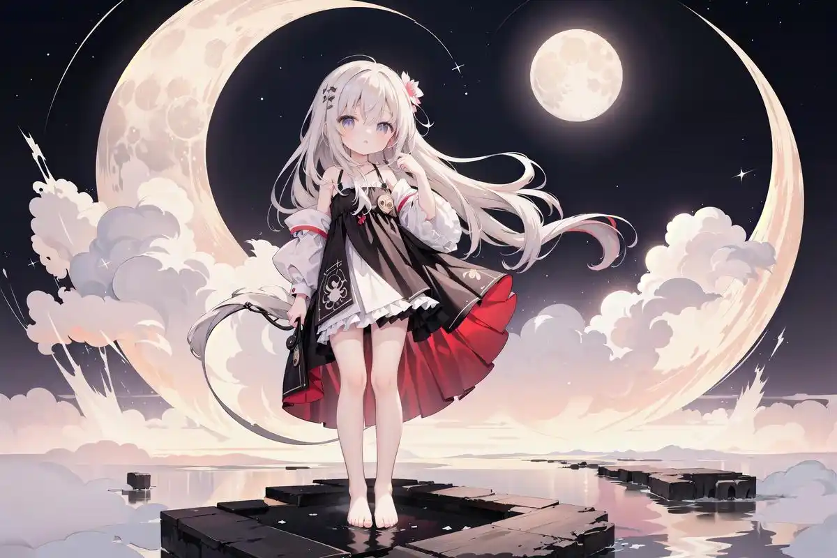 效果没竖图好,不过还成吧,能看,当壁纸也是可以的,今日份二次元美少女