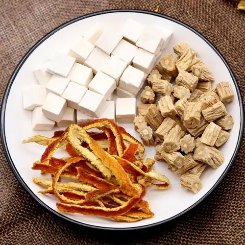 陈皮党参茯苓茶去湿气中药材非特特级切片党椮块段茯苓