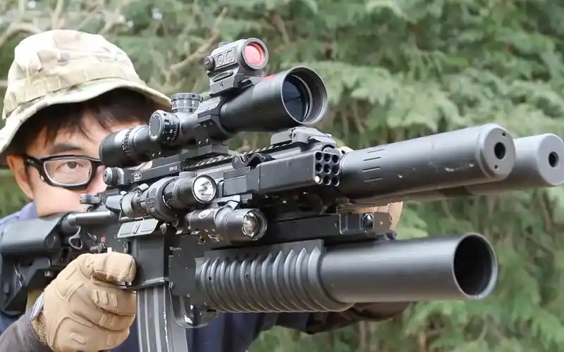 【日本壕界大叔】tokyomarui最强满配m4(hk416d)次世代aeg测评