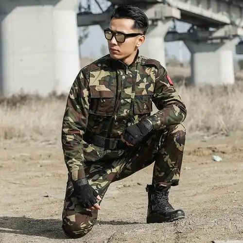 夏季新式猎人迷彩服套装男薄款大学生军训蛙服教官训作服训练服女