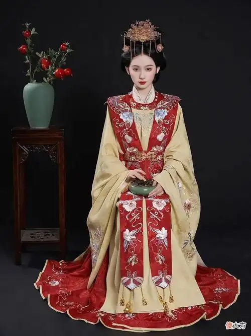 文章插图文章插图钟灵记良缘夙缔:明制婚服大襟衫嫁衣重工马面裙霞帔