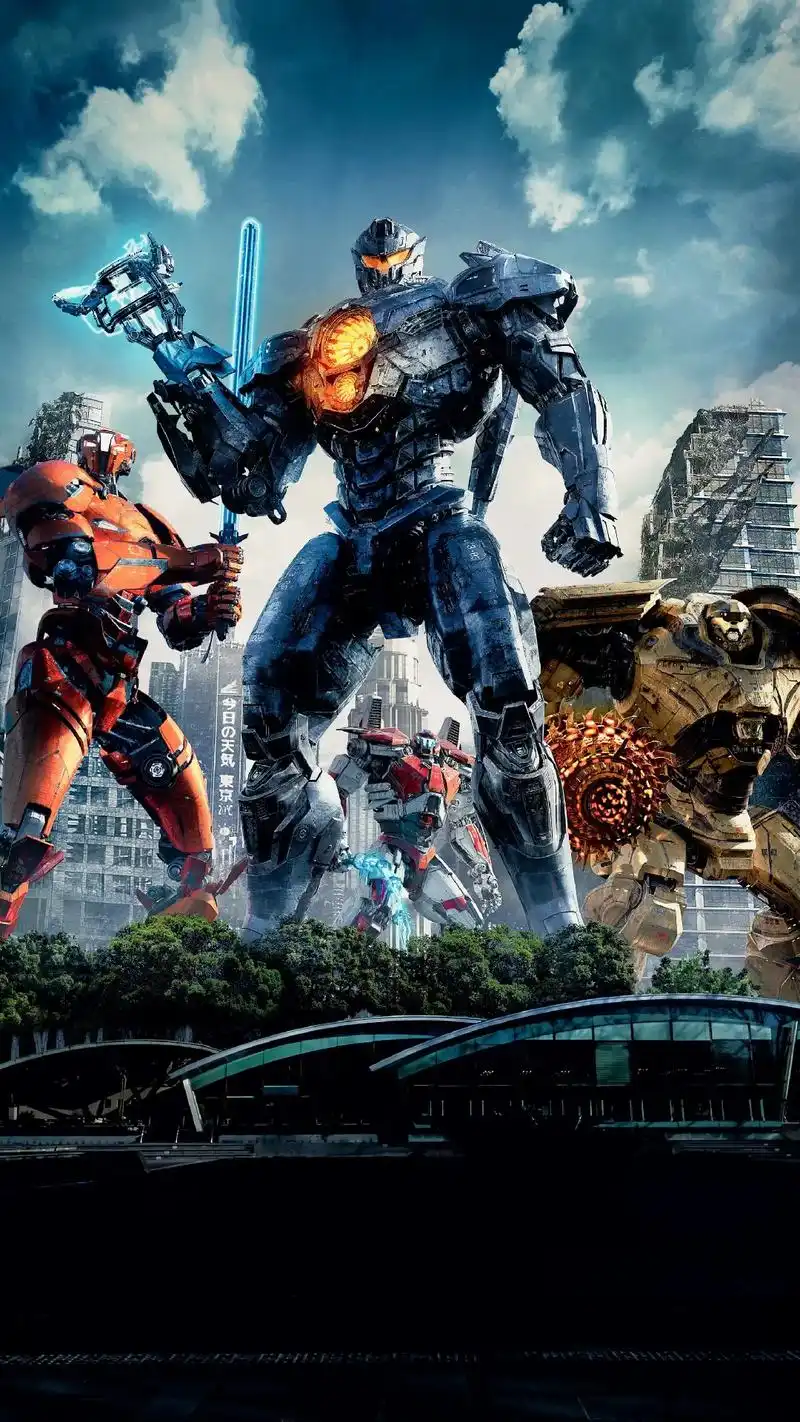 这么炫酷的壁纸,视觉冲击力够吗#环太平洋2雷霆再起 #机甲# - 抖音