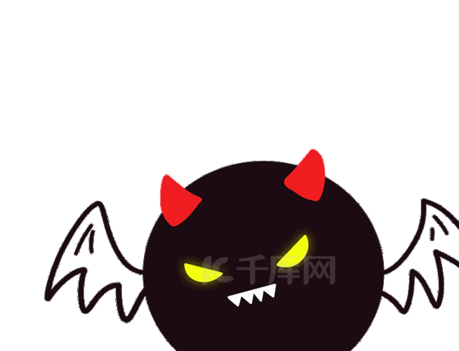 万圣节卡通可爱翅膀小妖怪小恶魔gif动图