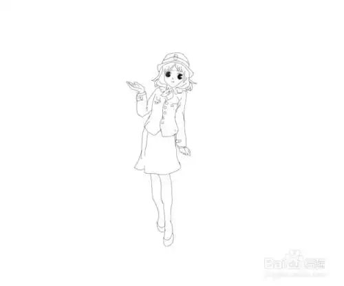 人简笔画大人女