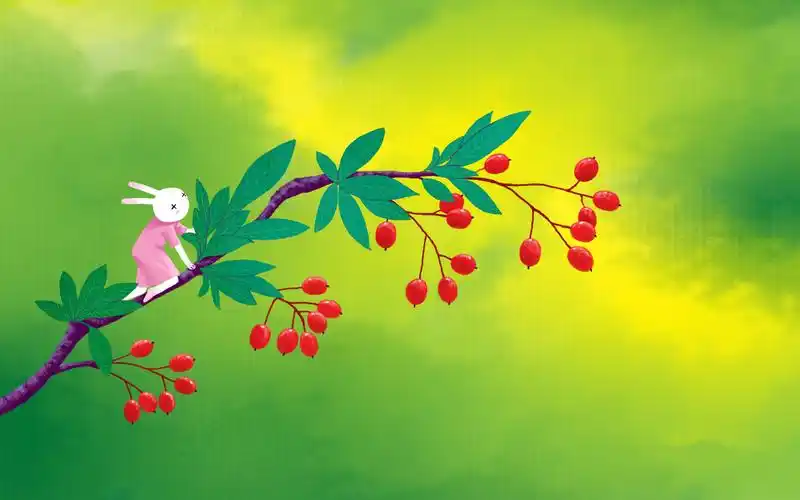 首页 桌面壁纸 卡通动漫 《艾玩兔》哲理插画可爱卡通兔宽屏壁纸 第一