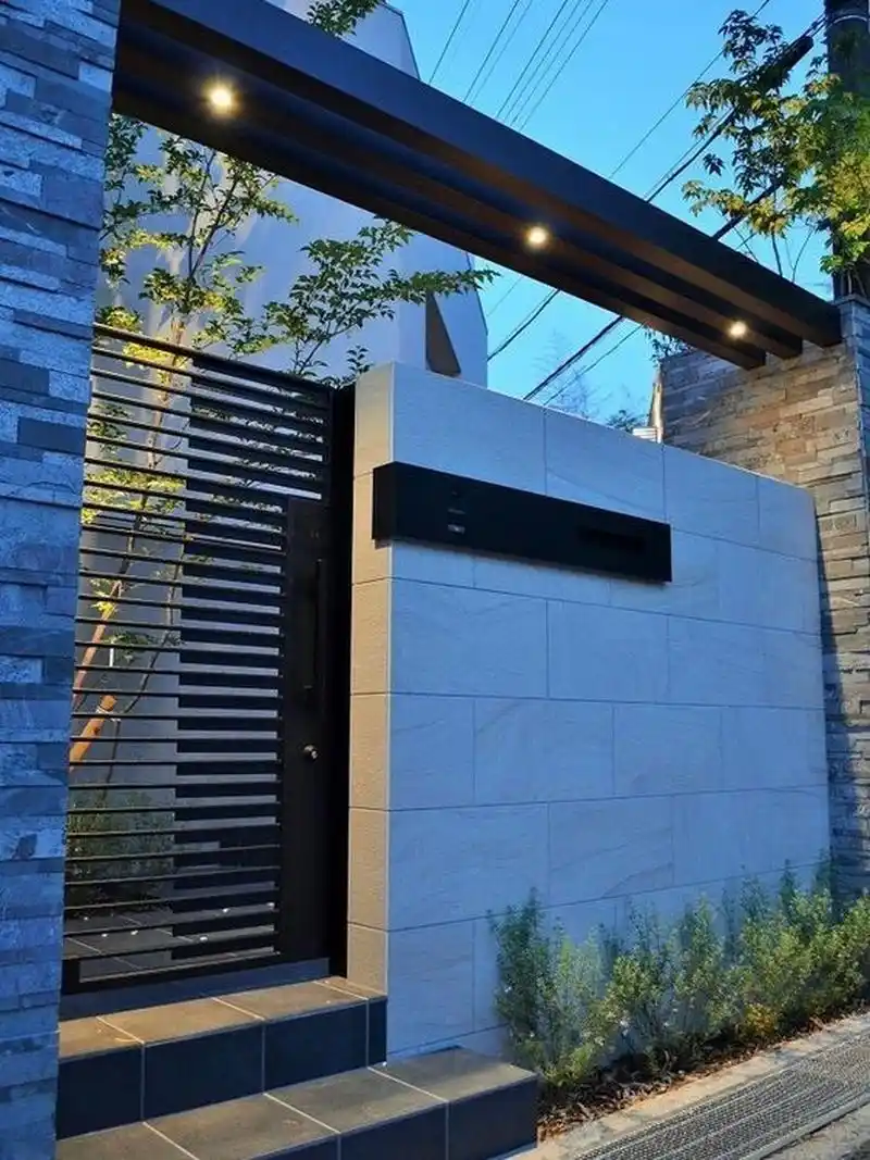 现代风格极简风庭院门 别墅庭院大门 现代风格极简风庭院门