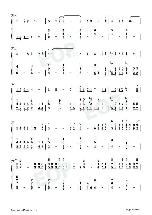 少一点天分俏摩女抢头婚ed双手简谱预览4