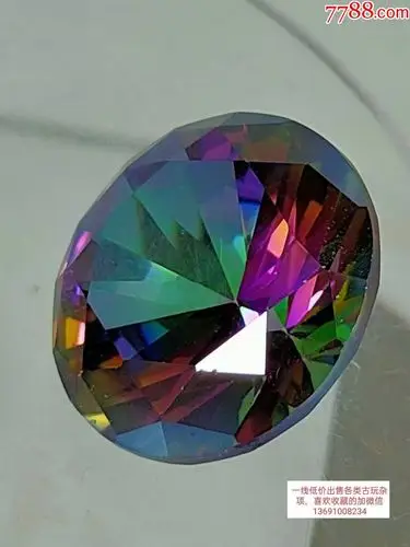 七彩莫桑钻石128142;,晶莹剔透光彩夺目,硬