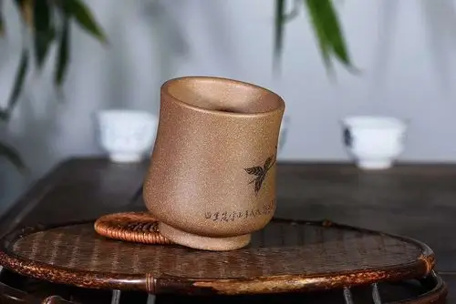 庞红俊紫砂壶作品 主流个人杯 黄龙山原矿青段泥 120cc 品茗杯 主人杯